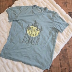 Marine Layer Green Redwood Trees Tee Shirt [Marge, M/L] Cotton Micro Modal